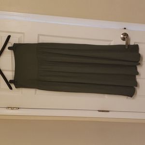 New Womens Maxi Skirt Olive green Size M